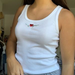 white tank top